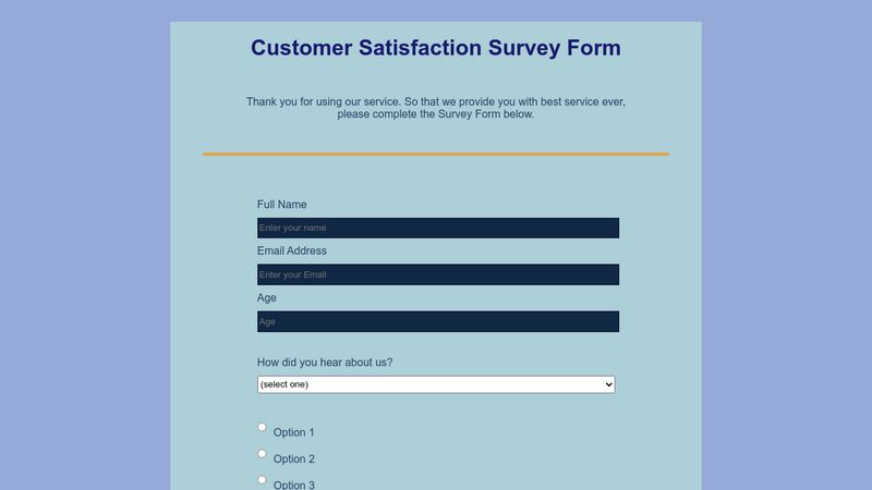 Survey Form (freeCodeCamp Project)