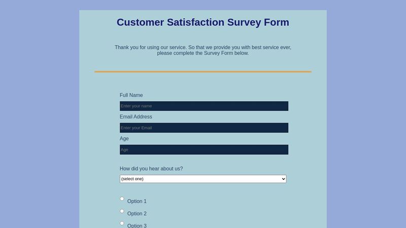 Survey Form (freeCodeCamp project)