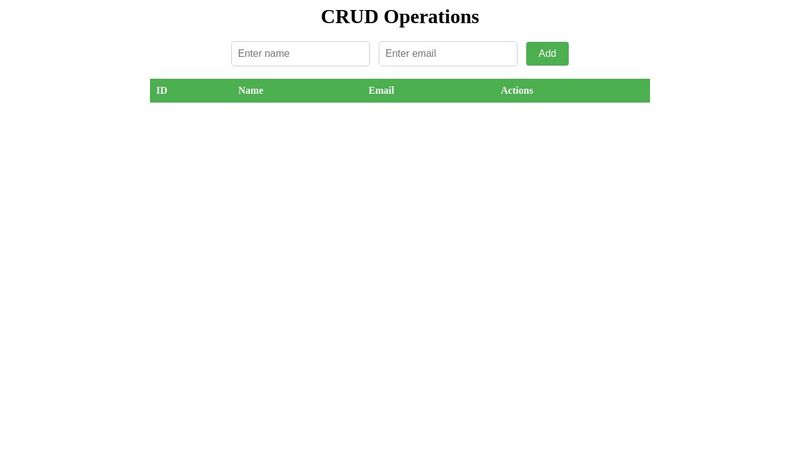 CRUD application with JavaScript
