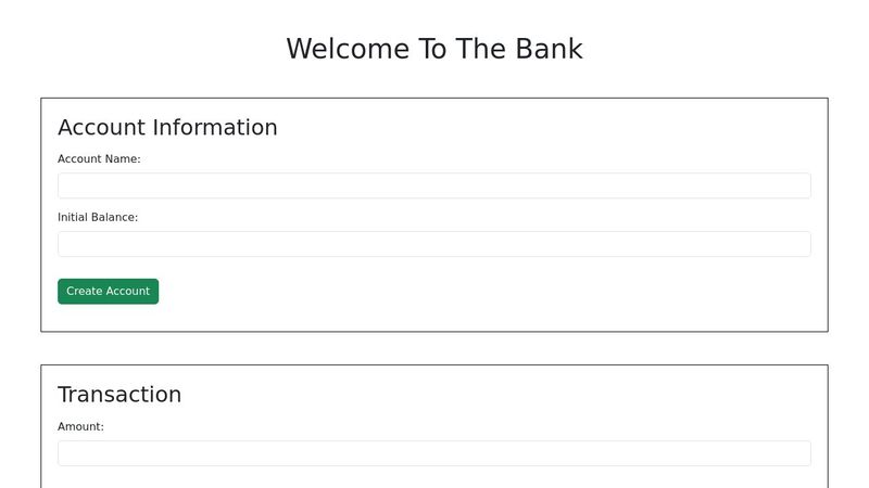 Simple Bank Application With Local Storage