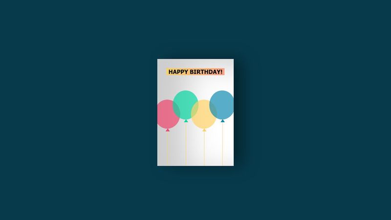 Pure CSS Foldable Birthday Card