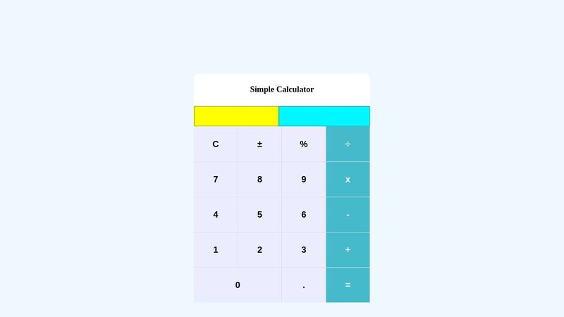SImple Calculator Javascript