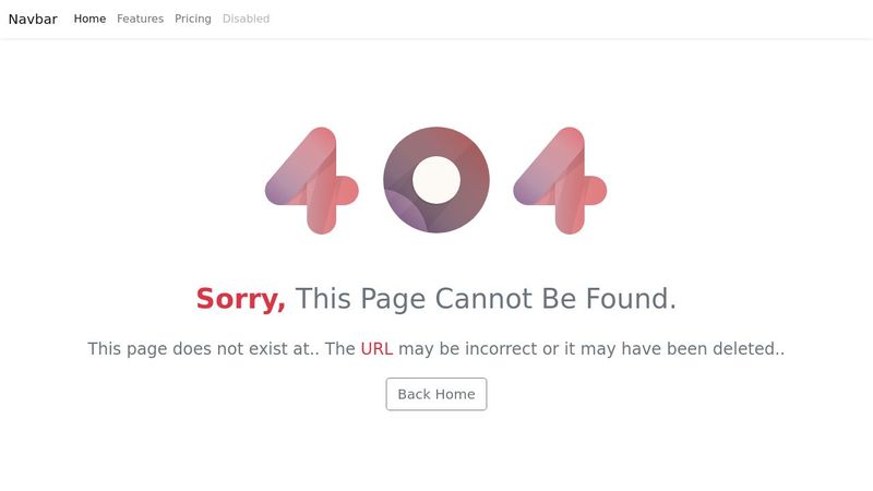 Page example 404 using css3