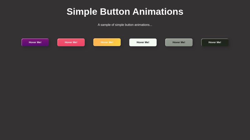 Simple Button (Hover) Animations