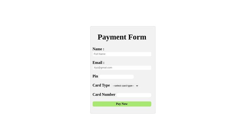 Simple Payment Form