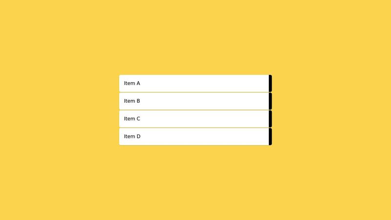 CSS Animated List