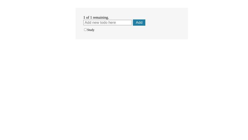 Todo List with AngularJS