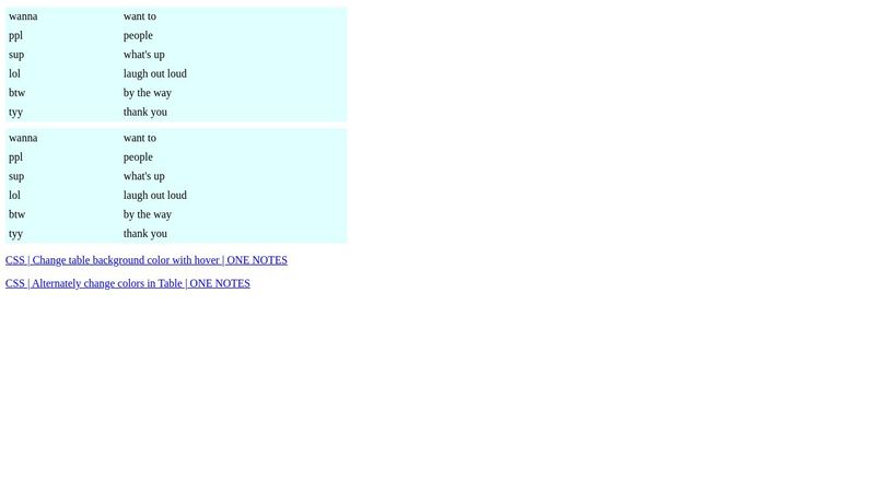 CSS Change Table Background Color With Hover css-change-table-background-color-with-hover