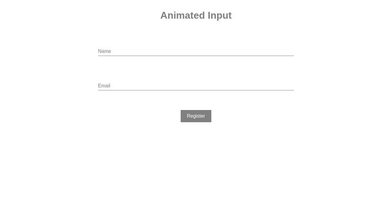 CSS: Input animation