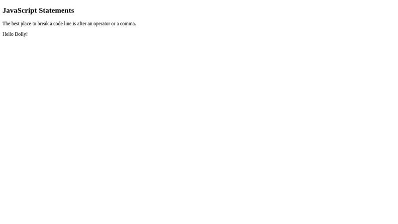 javascript line break