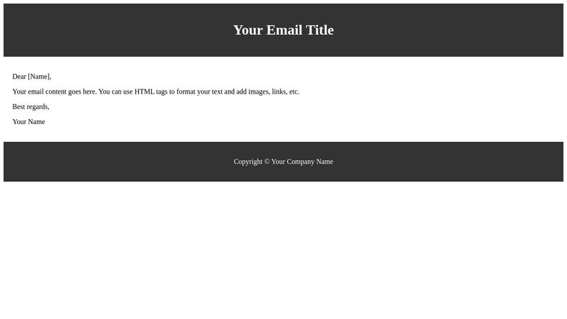 Basic Email Template