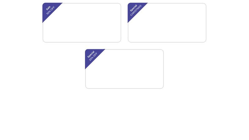 Corner Ribbon Effect with CSS only