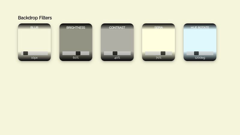 CSS Backdrop Filters