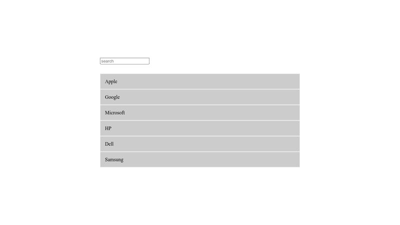 Simple Jquery Search Filter