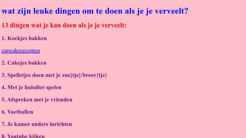 Wat Te Doen Als Je Je Verveelt