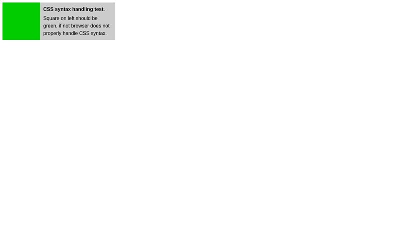 CSS syntax error handling test.