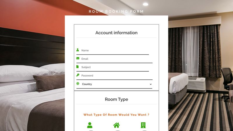 room booking form