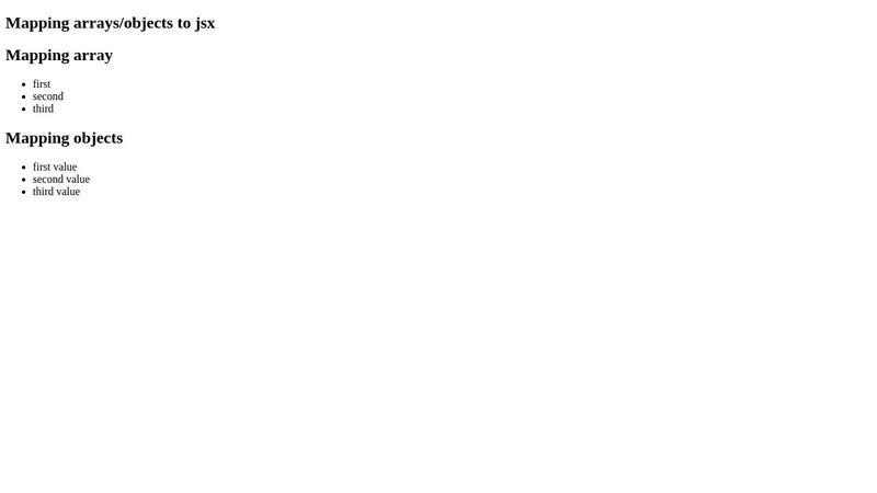 #3 Mapping Arrays/Objects to React Components