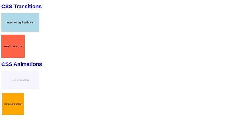 CSS Transitions & Animations
