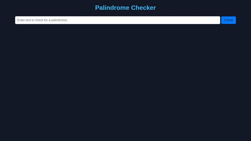 Palindrome Checker
