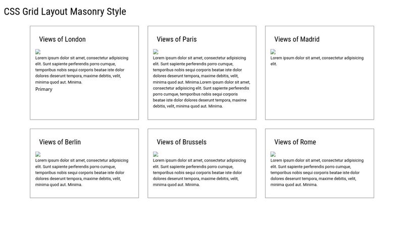 CSS Grid Card Layout