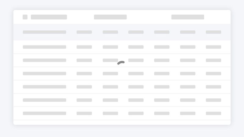 Wireframe animation - Preloader for table with simplest HTML and CSS.