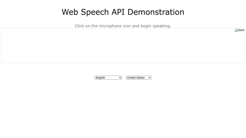 web speech api demonstration