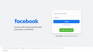 Facebook Login Page