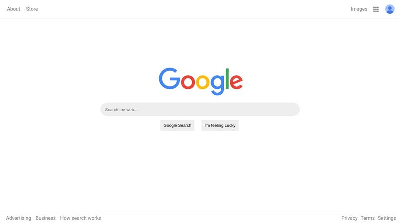 Google Front page mockup