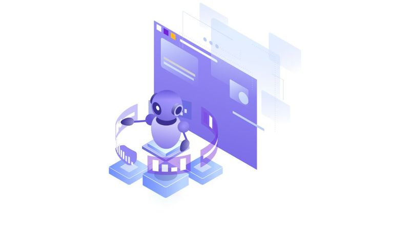 SVG Animation Illustration CSS Only - Robot science v2
