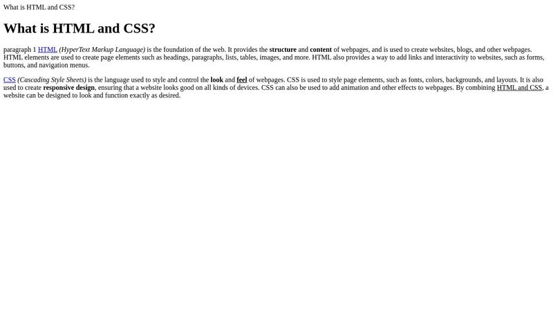 HTML Practice Quiz - Part 1