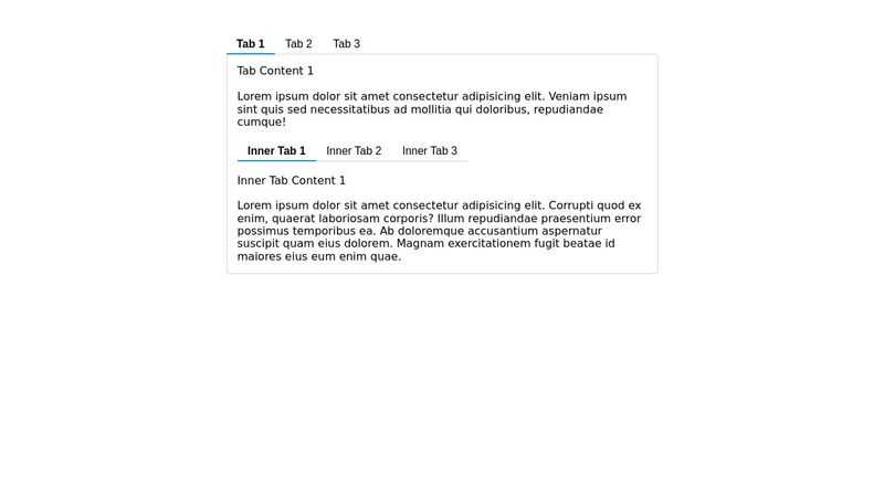 JS: Tabs and Nested Tabs