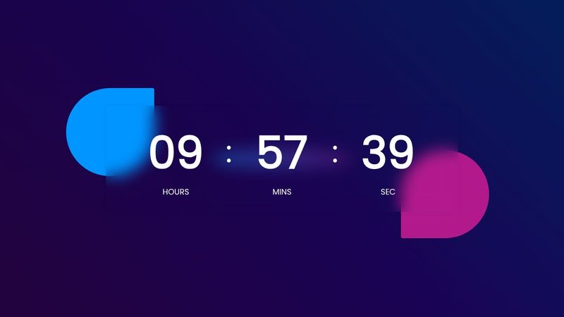 Digital Clock Glassmorphism