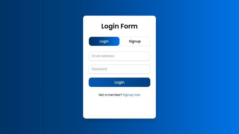 login & signup form with html css & javascript