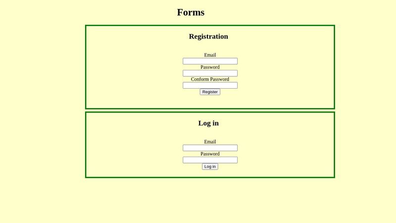 A SAMPLE FORM USING HTML AND CSS