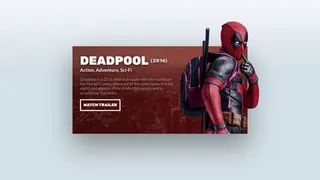 Deadpool Movie Card UI