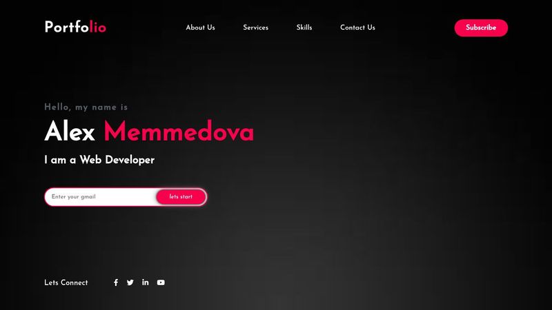 Portfolio with only HTML and CSS