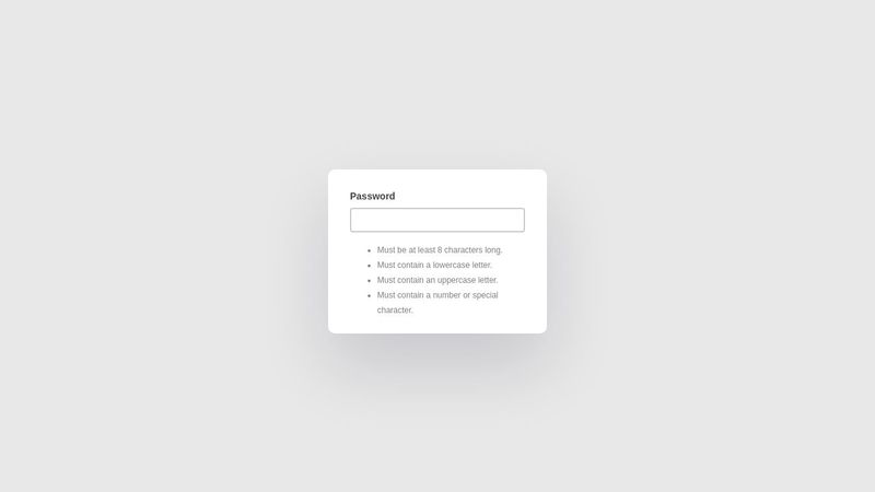 Password Validator using JavaScript