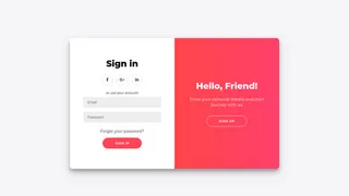 Sign In Sign Up Forms With Sliding Animation