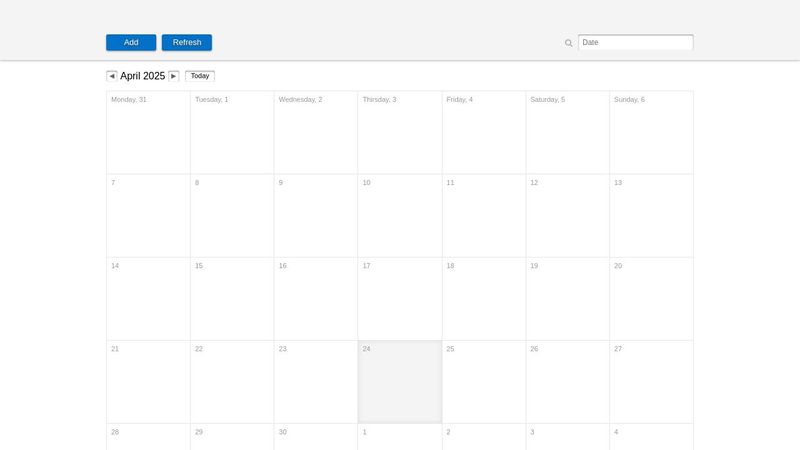 Calendar (pure JS)