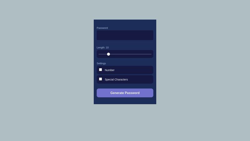 Simple Password Generator App