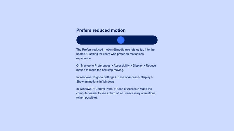 Css Prefers Reduced Motion Test