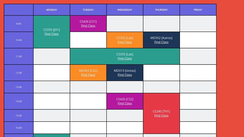 TimeTable CSS
