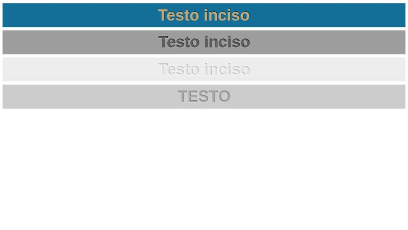 Carved or engraved text effects with CSS text-shadow property