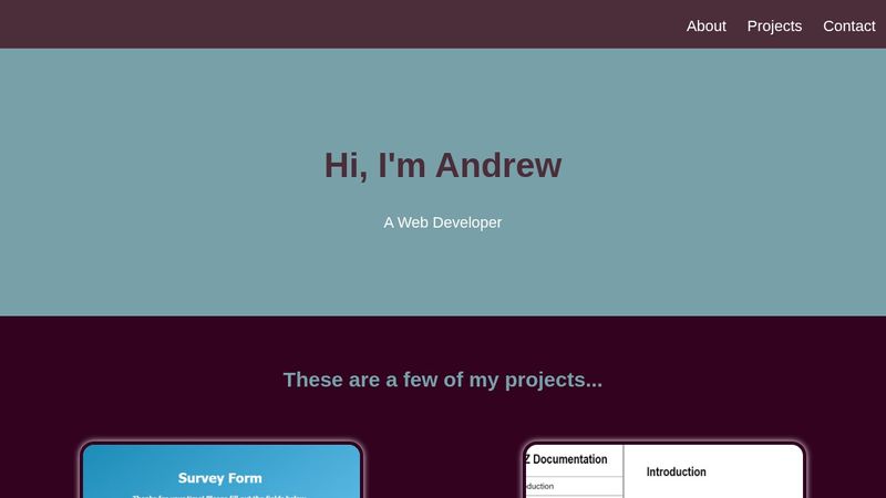 Personal Portfolio freeCodeCamp