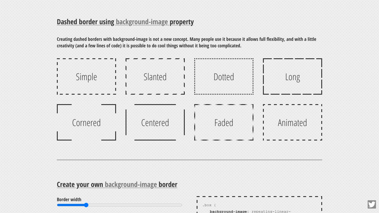 Dashed Border Generator