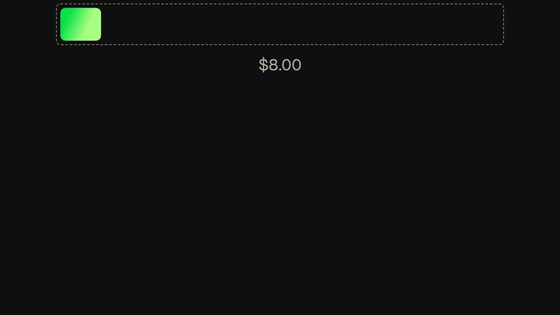 Progress bar with growing number