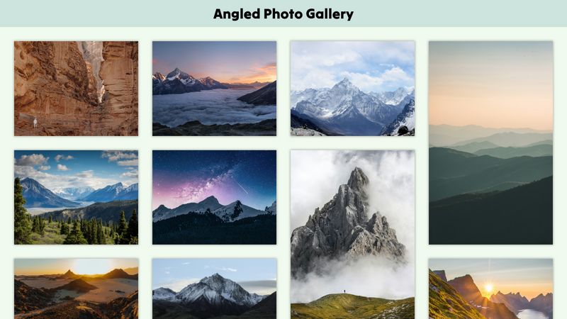 3D Angled Photo Gallery with React