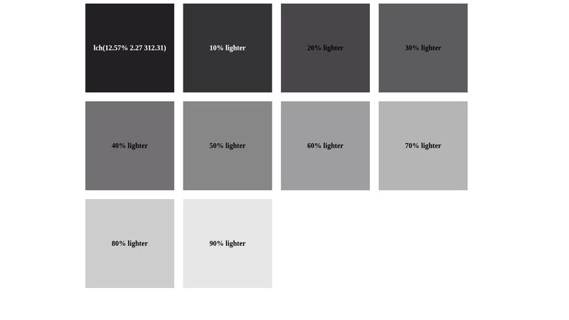 Lightening colors with color-mix() in oklab color space