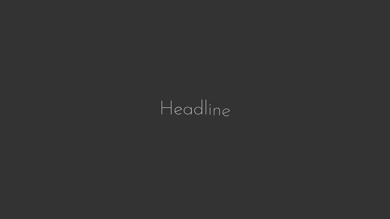 design . Headline fadeIn Animation